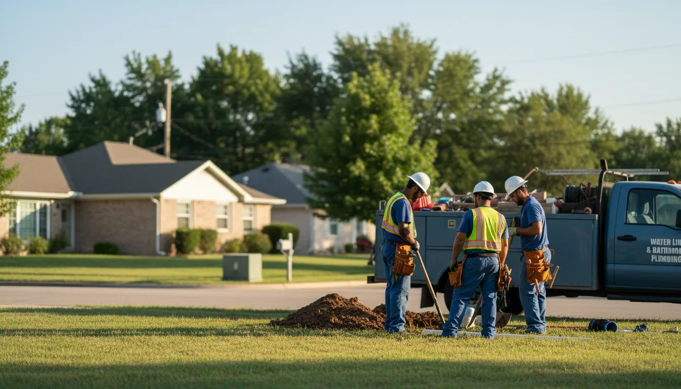 Residential water line and bathroom plumbing service in Waterford, CT